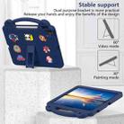 For iPad Pro 13 2024 Handle Kickstand Children EVA Shockproof Tablet Case(Navy Blue) - 3