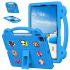 For iPad Pro 12.9 2022 / 2021 Handle Kickstand Children EVA Shockproof Tablet Case(Sky Blue) - 1