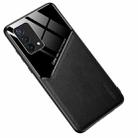 For OPPO K9 All-inclusive Leather Organic Glass Phone Case(Black) - 1