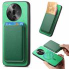 For OPPO Find X7 5G Retro Magsafe Card Bag PU Back Cover Phone Case(Green) - 1