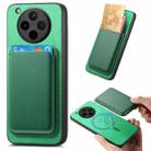 For OPPO Find X8 Retro Magsafe Card Bag PU Back Cover Phone Case(Green) - 1