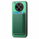 For OPPO Find X8 Retro Magsafe Card Bag PU Back Cover Phone Case(Green) - 2