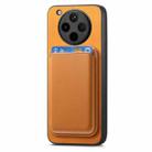 FOr OPPO Find X8 Pro Retro Magsafe Card Bag PU Back Cover Phone Case(Yellow) - 2