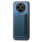 FOr OPPO Find X8 Pro Retro Magsafe Card Bag PU Back Cover Phone Case(Blue) - 2