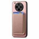 FOr OPPO Find X8 Pro Retro Magsafe Card Bag PU Back Cover Phone Case(Pink) - 2