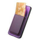 FOr OPPO Find X8 Pro Retro Magsafe Card Bag PU Back Cover Phone Case(Purple) - 3