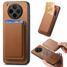 FOr OPPO Find X8 Pro Retro Magsafe Card Bag PU Back Cover Phone Case(Brown) - 1