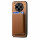 FOr OPPO Find X8 Pro Retro Magsafe Card Bag PU Back Cover Phone Case(Brown) - 2
