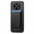 FOr OPPO Find X8 Pro Retro Magsafe Card Bag PU Back Cover Phone Case(Black) - 2