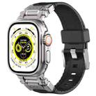 For Apple Watch Ultra 49mm Silicone Armor Mecha Head Watch Band(Black) - 1