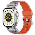 For Apple Watch Ultra 49mm Silicone Armor Mecha Head Watch Band(Orange) - 1