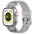 For Apple Watch SE 2023 44mm Silicone Armor Mecha Head Watch Band(Starlight) - 1