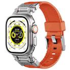 For  Apple Watch Series 9 45mm Silicone Armor Mecha Head Watch Band(Orange) - 1
