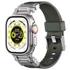 For Apple Watch Series 8 45mm Silicone Armor Mecha Head Watch Band(Green) - 1