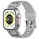 For Apple Watch SE 2022 44mm Silicone Armor Mecha Head Watch Band(Starlight) - 1