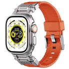 For Apple Watch Series 7 45mm Silicone Armor Mecha Head Watch Band(Orange) - 1