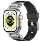 For Apple Watch Series 3 42mm Silicone Armor Mecha Head Watch Band(Black) - 1