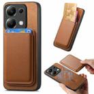 For Xiaomi Redmi Note 13 Pro 4G Retro Magsafe Card Bag PU Back Cover Phone Case(Brown) - 1