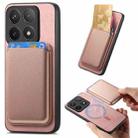 For Xiaomi Redmi K70E /Poco X6 Pro 5G Retro Magsafe Card Bag PU Back Cover Phone Case(Pink) - 1