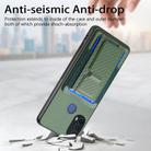 For Motorola Moto G 5G 2024 4G Carbon Fiber Fold Stand Elastic Card Bag Phone Case(Green) - 3