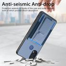 For Motorola Moto G Stylus 5G 2024 Carbon Fiber Fold Stand Elastic Card Bag Phone Case(Blue) - 3