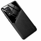 For Realme 8 5G All-inclusive Leather Organic Glass Phone Case(Black) - 1