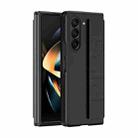 For Samsung Galaxy Z Fold6 5G Skin Elastic Wrist Grip Back Cover Phone Case(Black) - 1