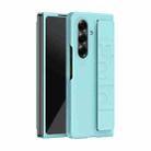 For Samsung Galaxy Z Fold7 5G Skin Elastic Wrist Grip Back Cover Phone Case(Green) - 1