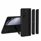 For Samsung Galaxy Z Fold6 5G 2 in 1 Holder Shockproof Phone Case with Pen Slot(Black) - 1