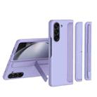 For Samsung Galaxy Z Fold6 5G 2 in 1 Holder Shockproof Phone Case with Pen Slot(Purple) - 1