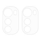 For Motorola Moto E32 2pcs ENKAY Hat-Prince 9H Rear Camera Lens Tempered Glass Film(Transparent) - 2