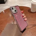 For iPhone 15 Diamond Glitter TPU Phone Case(Pink) - 1