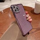 For iPhone 13 Pro Diamond Glitter TPU Phone Case(Purple) - 1