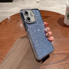 For iPhone 12 Diamond Glitter TPU Phone Case(Blue) - 1