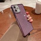 For iPhone 16 Plus Diamond Glitter TPU Phone Case(Purple) - 1