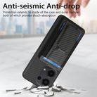 For Xiaomi Redmi Note 13 4G Carbon Fiber Fold Stand Elastic Card Bag Phone Case(Black) - 3