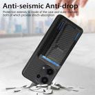 For Xiaomi Redmi Note 13 5G Carbon Fiber Fold Stand Elastic Card Bag Phone Case(Black) - 3