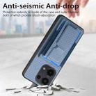 For Xiaomi Poco X4 Pro 5G Carbon Fiber Fold Stand Elastic Card Bag Phone Case(Blue) - 3