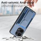 For Xiaomi 12 Carbon Fiber Fold Stand Elastic Card Bag Phone Case(Blue) - 3