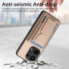 For Xiaomi Mi 11 Carbon Fiber Fold Stand Elastic Card Bag Phone Case(Khaki) - 3