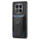 For Xiaomi Redmi Note 14 Pro+ 5G Carbon Fiber Fold Stand Elastic Card Bag Phone Case(Black) - 2
