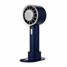 WX-633 Summer Handheld Fan 3 Speeds Semiconductor Cold Compress Desk Fan(Navy Blue) - 1