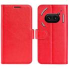 For Nothing Phone 2a R64 Texture Horizontal Flip Leather Phone Case(Red) - 1