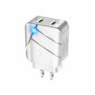 TE-Q820 28W Dual USB QC3.0 18W Mobile Phone Charger, US Plug(White) - 1