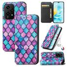 For Honor 200 Lite Global CaseNeo Colorful Magnetic Leather Phone Case(Purple Scales) - 1