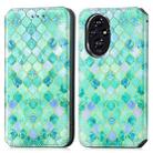 For Honor 200 CaseNeo Colorful Magnetic Leather Phone Case(Emerald) - 2