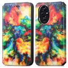 For Honor 200 CaseNeo Colorful Magnetic Leather Phone Case(Colorful Cloud) - 2