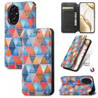 For Honor 200 CaseNeo Colorful Magnetic Leather Phone Case(Rhombus Mandala) - 1