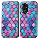 For Honor 200 CaseNeo Colorful Magnetic Leather Phone Case(Purple Scales) - 2