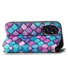 For Honor 200 CaseNeo Colorful Magnetic Leather Phone Case(Purple Scales) - 3
